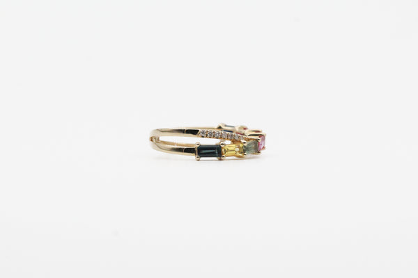 Yellow Gold Crisscross Rainbow Sapphire Ring – Wattsson & Wattsson Jewelers