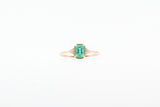 Yellow Gold Emerald and Diamond Ring