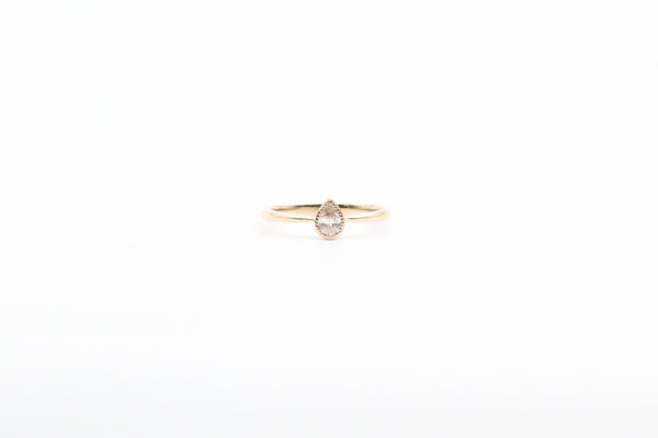 Yellow Gold Diamond Bezel Solitare Ring