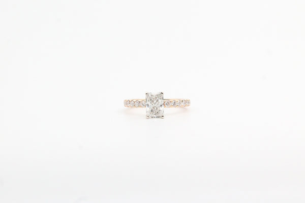 Yellow Gold Radiant Lab Grown Diamond Ring