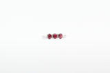 White Gold Ruby Three Stone Ring