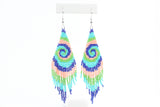 Tie Dye Beaded Earrings