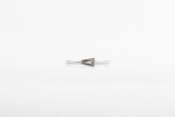 White Gold Trapezoid Diamond Ring