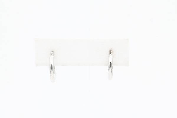 White Gold Small Classic Hoop Earrings